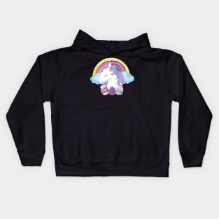 Cute Unicorn Easter Eggs Kids Hoodie